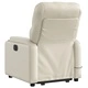 Електрически изправящ масажен реклайнер стол, кремав, еко кожа