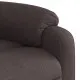 Електрически масажен наклоняем стол, тъмнокафяв, текстил