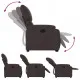 Изправящ реклайнер стол, тъмнокафяв, текстил