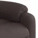 Изправящ масажен реклайнер стол, тъмнокафяв, текстил