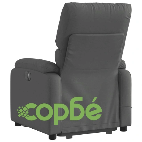 Електрически изправящ масажен реклайнер стол тъмносив текстил ➤ топ цена ➤ sorbe.bg