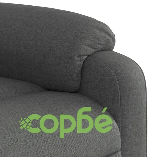 Електрически изправящ масажен реклайнер стол тъмносив текстил ➤ топ цена ➤ sorbe.bg