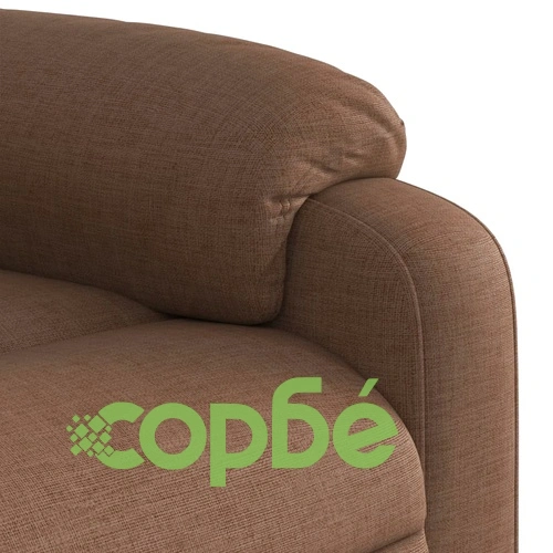 Електрически изправящ масажен реклайнер стол кафяв текстил ➤ топ цена ➤ sorbe.bg