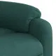Електрически изправящ масажен реклайнер стол тъмнозелен текстил