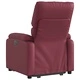 Изправящ реклайнер стол, виненочервен, изкуствена кожа