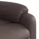 Изправящ масажен реклайнер стол, кафяв, изкуствена кожа