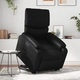 Електрически изправящ реклайнер стол, черен, еко кожа