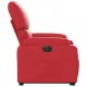 Електрически изправящ реклайнер стол, червен, изкуствена кожа