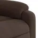 Електрически масажен наклоняем стол кафяв микрофибърен текстил