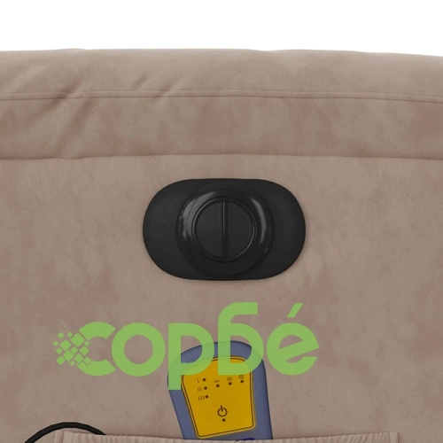 Електрически изправящ масажен реклайнер, таупе, микрофибър ➤ топ цена ➤ sorbe.bg