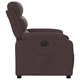 Електрически реклайнер стол, тъмнокафяв, текстил