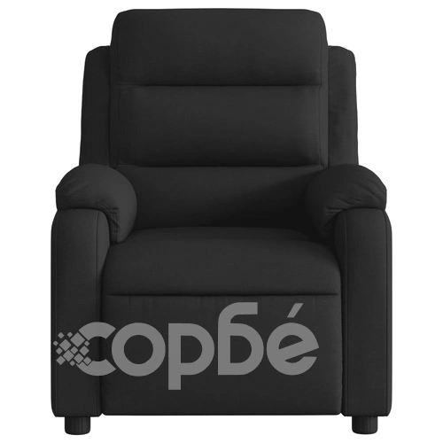 Електрически масажен наклоняем стол, черен, текстил ➤ топ цена ➤ sorbe.bg