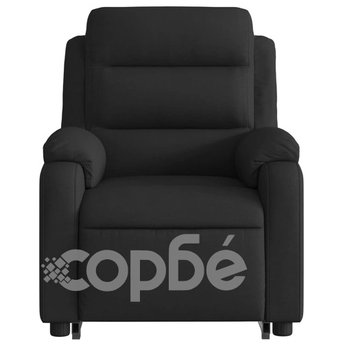 Изправящ реклайнер стол, черен, текстил ➤ топ цена ➤ sorbe.bg