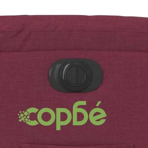 Електрически изправящ реклайнер стол, виненочервен, текстил ➤ топ цена ➤ sorbe.bg