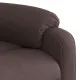Електрически изправящ масажен реклайнер стол тъмнокафяв текстил