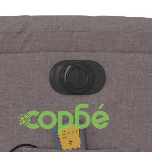 Електрически изправящ масажен реклайнер стол таупе текстил ➤ топ цена ➤ sorbe.bg