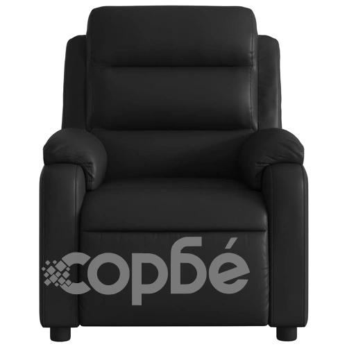 Електрически масажен реклайнер стол, черен, изкуствена кожа ➤ топ цена ➤ sorbe.bg
