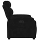 Електрически реклайнер стол, черен, кадифе