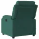 Електрически масажен реклайнер стол, тъмнозелен, кадифе