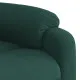 Електрически масажен реклайнер стол, тъмнозелен, кадифе