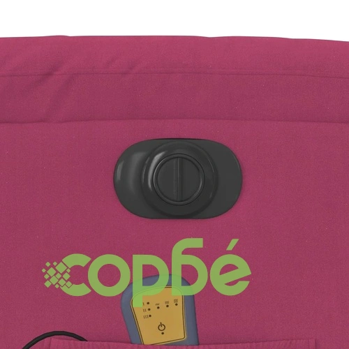 Електрически изправящ масажен реклайнер виненочервен кадифе ➤ топ цена ➤ sorbe.bg