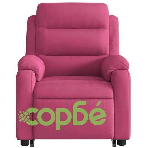 Електрически изправящ масажен реклайнер виненочервен кадифе ➤ топ цена ➤ sorbe.bg