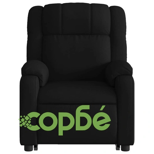 Изправящ реклайнер стол, черен, текстил ➤ топ цена ➤ sorbe.bg