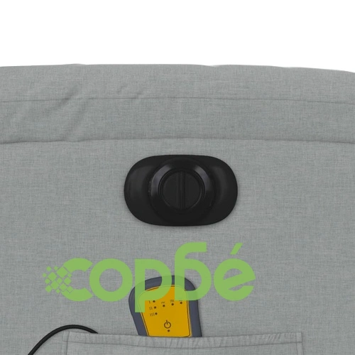 Електрически изправящ масажен реклайнер стол светлосив текстил ➤ топ цена ➤ sorbe.bg