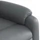 Електрически изправящ реклайнер стол, сив, изкуствена кожа