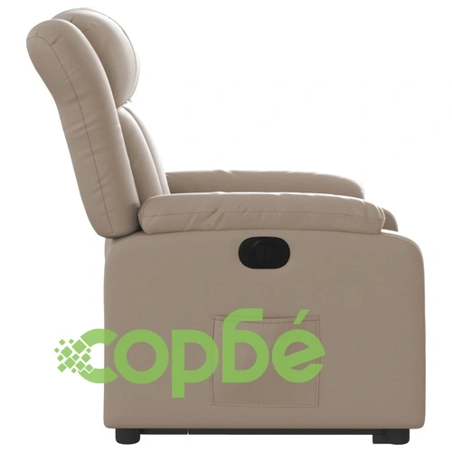 Електрически изправящ реклайнер стол, капучино, изкуствена кожа ➤ топ цена ➤ sorbe.bg