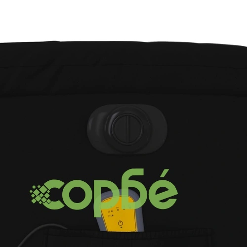 Електрически изправящ масажен реклайнер стол, черен, еко кожа ➤ топ цена ➤ sorbe.bg