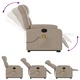 Електрически изправящ масажен реклайнер, капучино, еко кожа