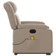 Електрически изправящ масажен реклайнер, капучино, еко кожа