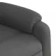 Изправящ реклайнер стол, тъмносив, текстил