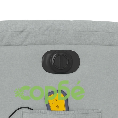 Електрически изправящ масажен реклайнер стол светлосив текстил ➤ топ цена ➤ sorbe.bg