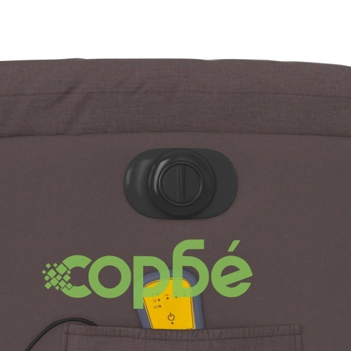 Електрически изправящ масажен реклайнер стол тъмнокафяв текстил ➤ топ цена ➤ sorbe.bg