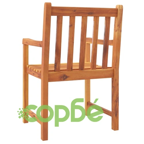 Градински столове, 4 бр, 56x55,5x90 см, акация масив ➤ топ цена ➤ sorbe.bg