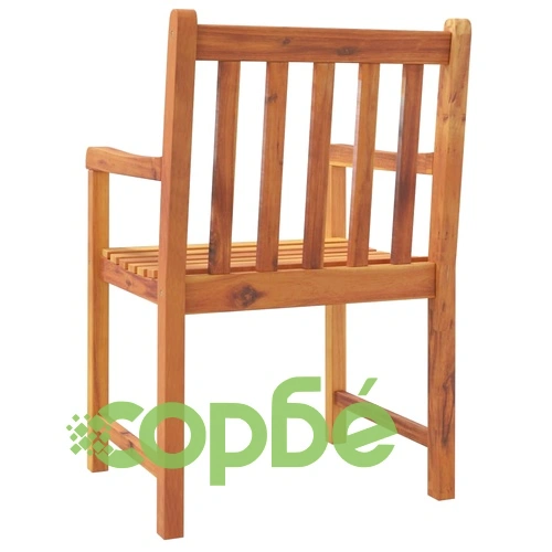 Градински столове, 8 бр, 56x55,5x90 см, акация масив ➤ топ цена ➤ sorbe.bg