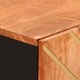 Странични шкафове 3 бр кафяво и черно 60x33,5x75 см манго масив