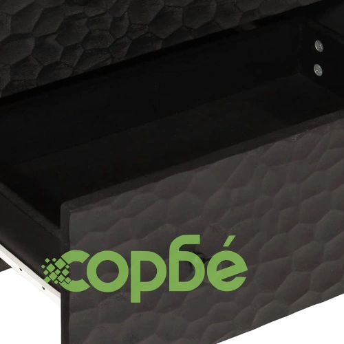Странични шкафове 2 бр черен 60x33x75 см манго масивно дърво ➤ топ цена ➤ sorbe.bg
