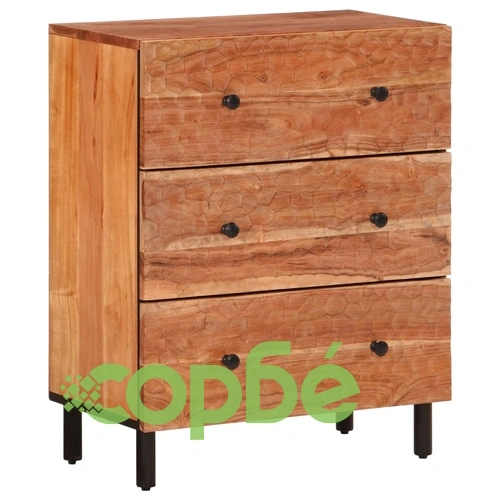 Страничен шкафа, 2 бр, 60x33x75 см, акациево дърво масив ➤ топ цена ➤ sorbe.bg