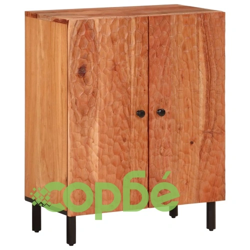 Страничен шкафа, 3 бр, 60x33x75 см, акациево дърво масив ➤ топ цена ➤ sorbe.bg