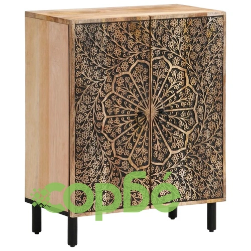 Странични шкафове 3 бр 60x33x75 см манго масивно дърво ➤ топ цена ➤ sorbe.bg