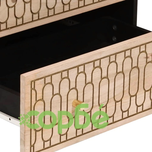 Странични шкафове 3 бр 60x33x75 см манго масивно дърво ➤ топ цена ➤ sorbe.bg