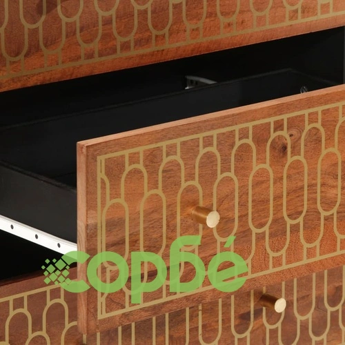 Странични шкафове 2 бр 60x33x75 см манго масивно дърво ➤ топ цена ➤ sorbe.bg