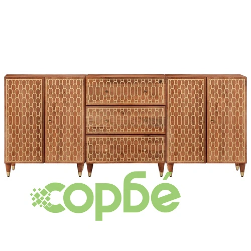 Странични шкафове 3 бр 60x33x75 см манго масивно дърво ➤ топ цена ➤ sorbe.bg