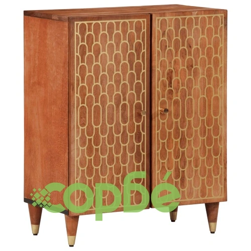 Странични шкафове 3 бр 60x33x75 см манго масивно дърво ➤ топ цена ➤ sorbe.bg
