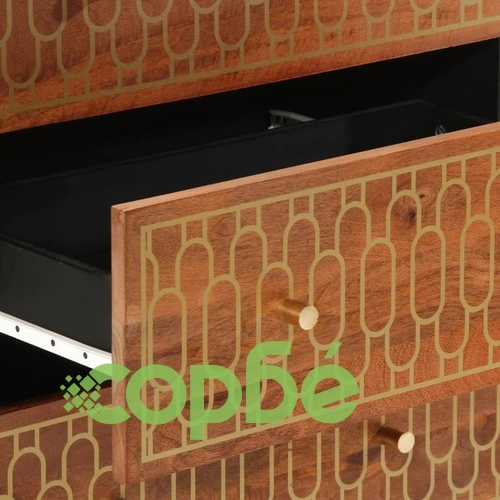 Странични шкафове 3 бр 60x33x75 см манго масивно дърво ➤ топ цена ➤ sorbe.bg