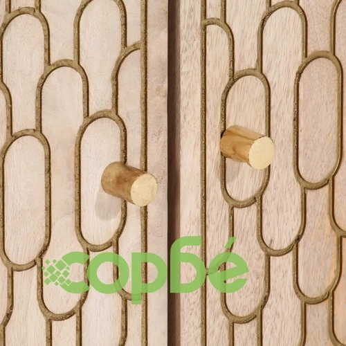 Комплект мебели за баня, 2 части, масивна мангова дървесина ➤ топ цена ➤ sorbe.bg