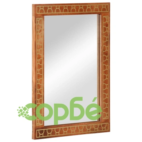 Комплект мебели за баня, 2 части, масивна мангова дървесина ➤ топ цена ➤ sorbe.bg